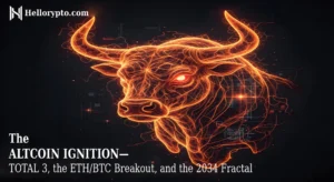 The Altcoin Ignition—TOTAL 3, the ETH/BTC Breakout, and the 2034 Fractal